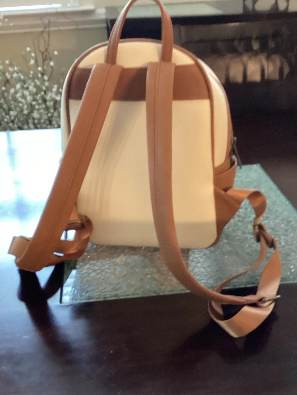 Disney Loungefly Cream & Tan The Child Mini Backpack with Frog Accents